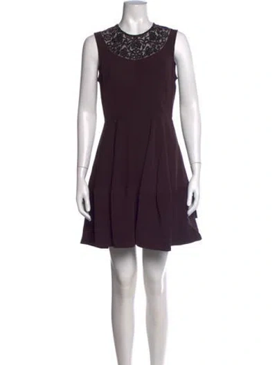 Pre-owned Needle & Thread Lace Pattern Mini Dress In Purple
