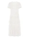 Needle & Thread Layered Lace Ankle Gown In White