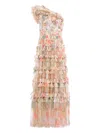 Needle & Thread Lisette Ruffled One-shoulder Dress In Multi