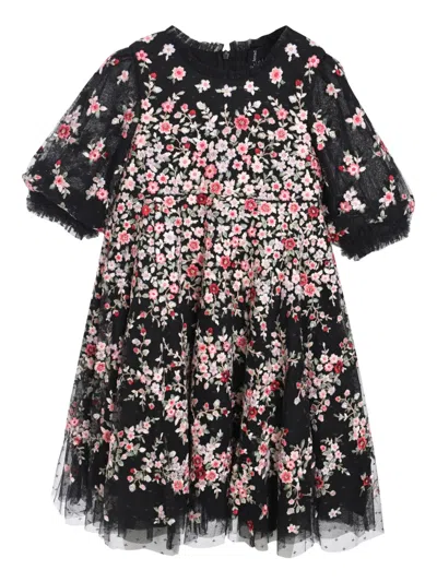 Needle & Thread Kids' Lunaria Dress In 黑色