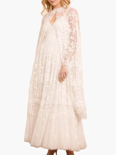 Needle & Thread Maeva Midaxi Cape In White