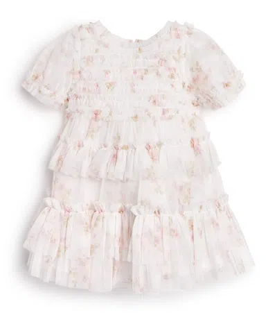 Needle & Thread Kids' Magnolia Ditsy Amara Dress In Pink