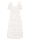 Needle & Thread Magnolia Ditsy Gown In White