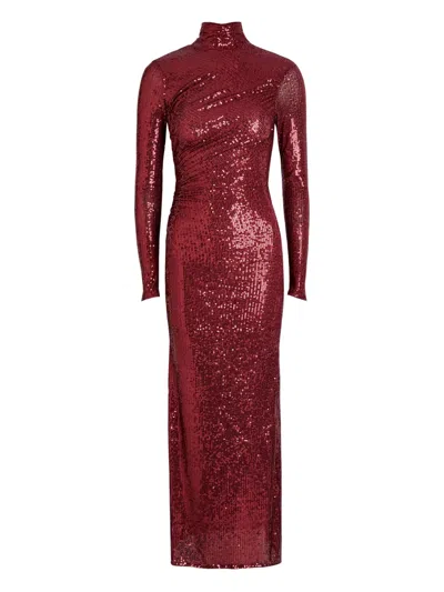 Needle & Thread Malia Sequin-embellished Tulle Gown In Red