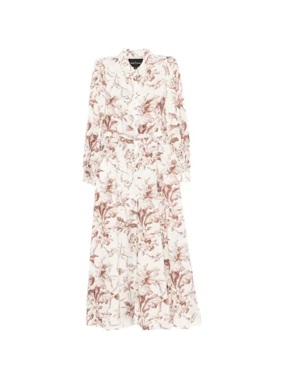 Needle & Thread Marie Toile De Jouy Jacquard Shirt Dress In Multi