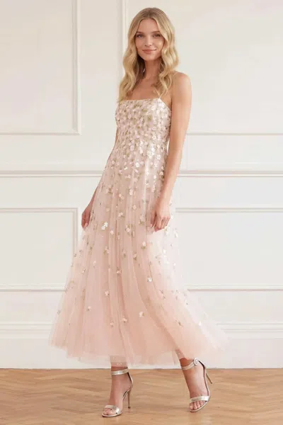 Needle & Thread Meadow Ditsy Cami Ankle Gown In Pink