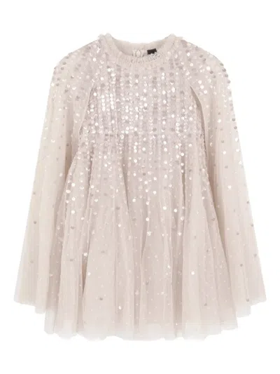 Needle & Thread Moonlight Sequin Embellished Dress In Neutral