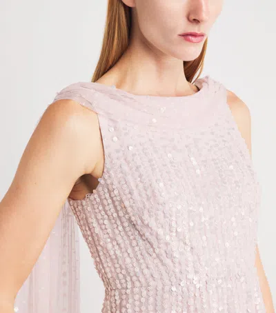 Needle & Thread Moonlight Sequin Maxi Dress In Pink