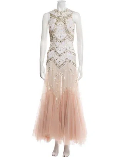 Pre-owned Needle & Thread Nylon Long Dress In Multi