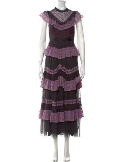 Pre-owned Needle & Thread Nylon Long Dress In Multi