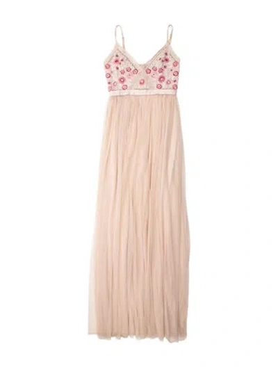 Pre-owned Needle & Thread Nylon Long Dress In Pink