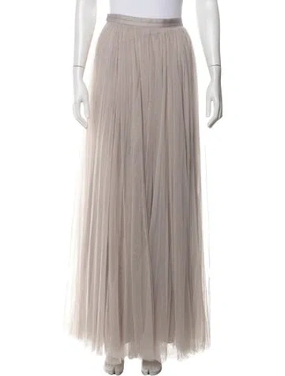 Pre-owned Needle & Thread Nylon Long Skirt In Neutrals