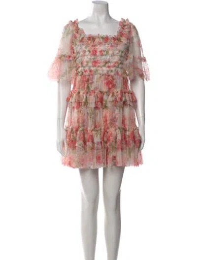 Pre-owned Needle & Thread Nylon Mini Dress W/ Tags In Pink