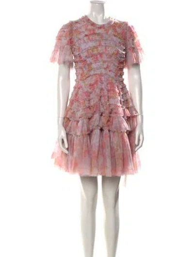 Pre-owned Needle & Thread Nylon Mini Dress W/ Tags In Pink