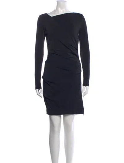 Pre-owned Needle & Thread One-shoulder Mini Dress In Black