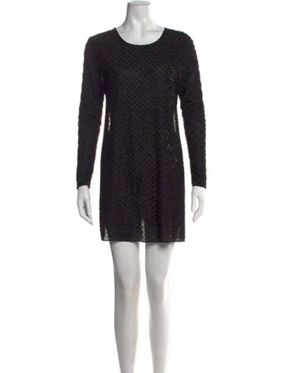 Pre-owned Needle & Thread Patterned Mini Dress In Black