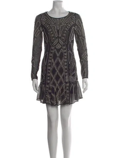 Pre-owned Needle & Thread Patterned Mini Dress In Multi