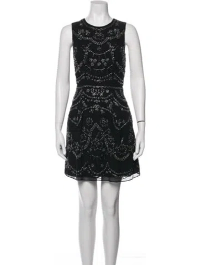 Pre-owned Needle & Thread Patterned Mini Dress W/ Tags In Black