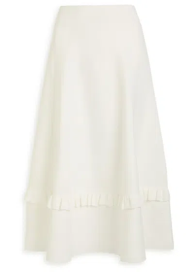 Needle & Thread Pointelle Stretch-knit Midi Skirt