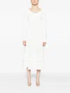 Needle & Thread Womens Cream Regular-fit Pointelle Knit Midi Skirt In White