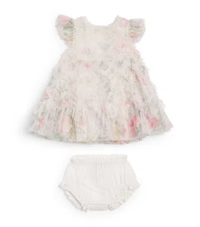 Needle & Thread Kids' Pompadour Garden Roselle Dress In White