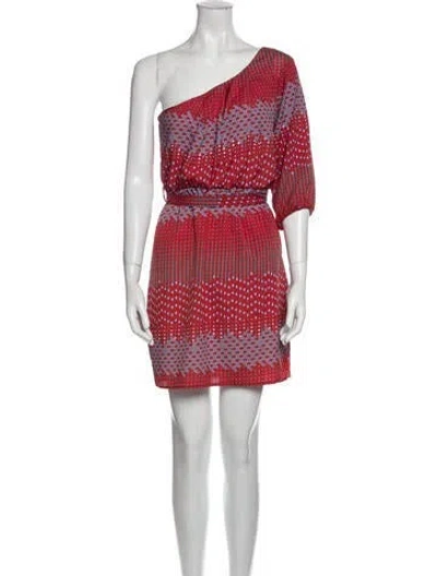 Pre-owned Needle & Thread Printed Mini Dress In Red