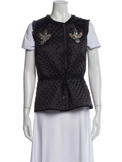 Pre-owned Needle & Thread Printed Vest In Multi