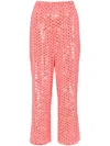 Needle & Thread Raindrop Gloss Trousers In Pink