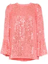 Needle & Thread Raindrop Gloss Tunic In Pink