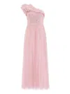 Needle & Thread Raindrop Sequin Ruffled Gown In Pink