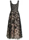 Needle & Thread Embroidered-flowers Scoop-neck Maxi Dress In Multi