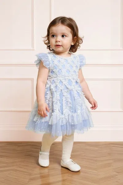 Needle & Thread Rosella Baby Dress In Blue