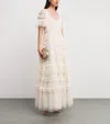 Needle & Thread Ruffle Amara Gown In Neutral