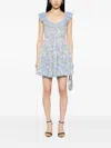 Needle & Thread Ruffle Mini Dress In Multi