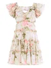 Needle & Thread Ruffled Backless Mini Dress In Multi