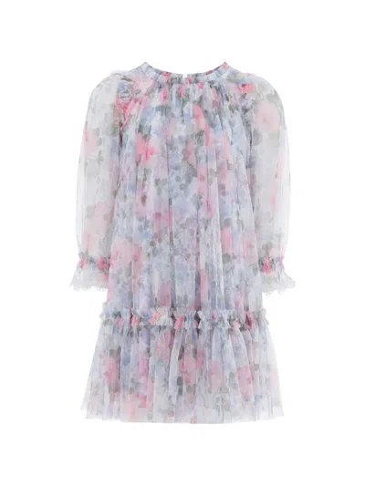 Needle & Thread Kids' Ruffled Floral Dress In Pink