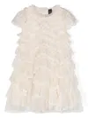Needle & Thread Ruffled Tiered Party Dress In Neutrals