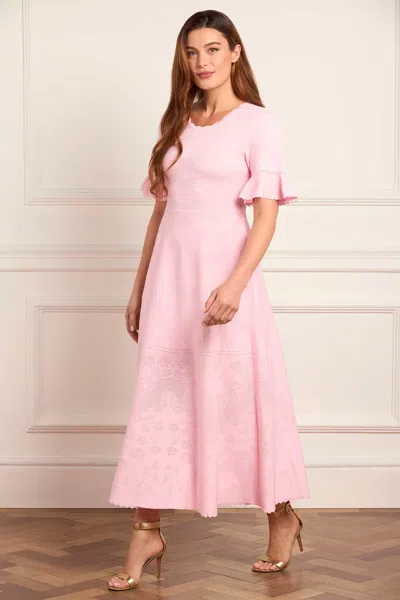 Needle & Thread Scallop Lace Pointelle Knit Gown In Pink