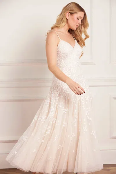 Needle & Thread Scatter Blossom Cami Ankle Gown In Gold