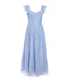 Needle & Thread Scatter Dot Midi Dress In Blue