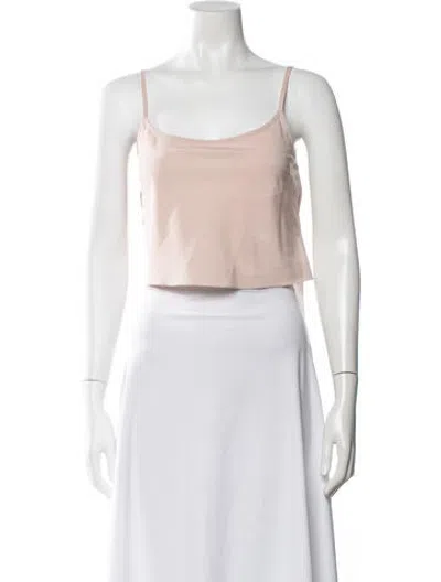 Pre-owned Needle & Thread Scoop Neck Sleeveless Crop Top In Grey