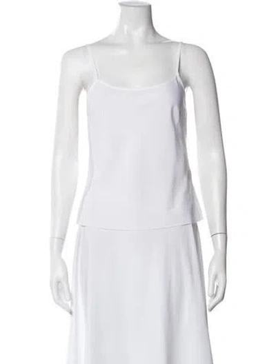 Pre-owned Needle & Thread Scoop Neck Sleeveless Top In White