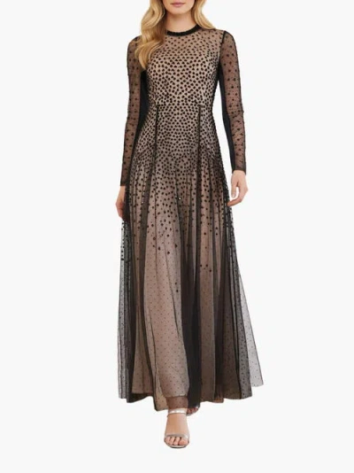 NEEDLE & THREAD NEEDLE & THREAD SEQUIN CASCADE ROUND NECK GOWN