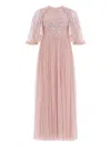 Needle & Thread Sequin-detail Maxi Dress In Pink