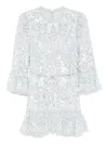 Needle & Thread Sequin Embellishment Dress In White