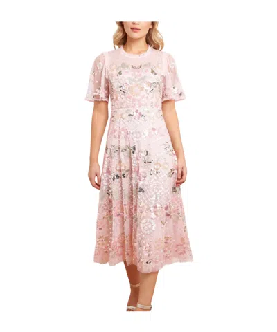 NEEDLE & THREAD SEQUIN EMBROIDERED DRESS