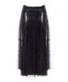 Needle & Thread Sequined Cape Dress In Black