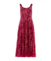 Needle & Thread Sequin-embellishment Midi Dress In Red