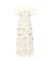 Needle & Thread Sequined Tulle Dress In White