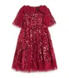 Needle & Thread Sequinned Bow-detail Dress In Red